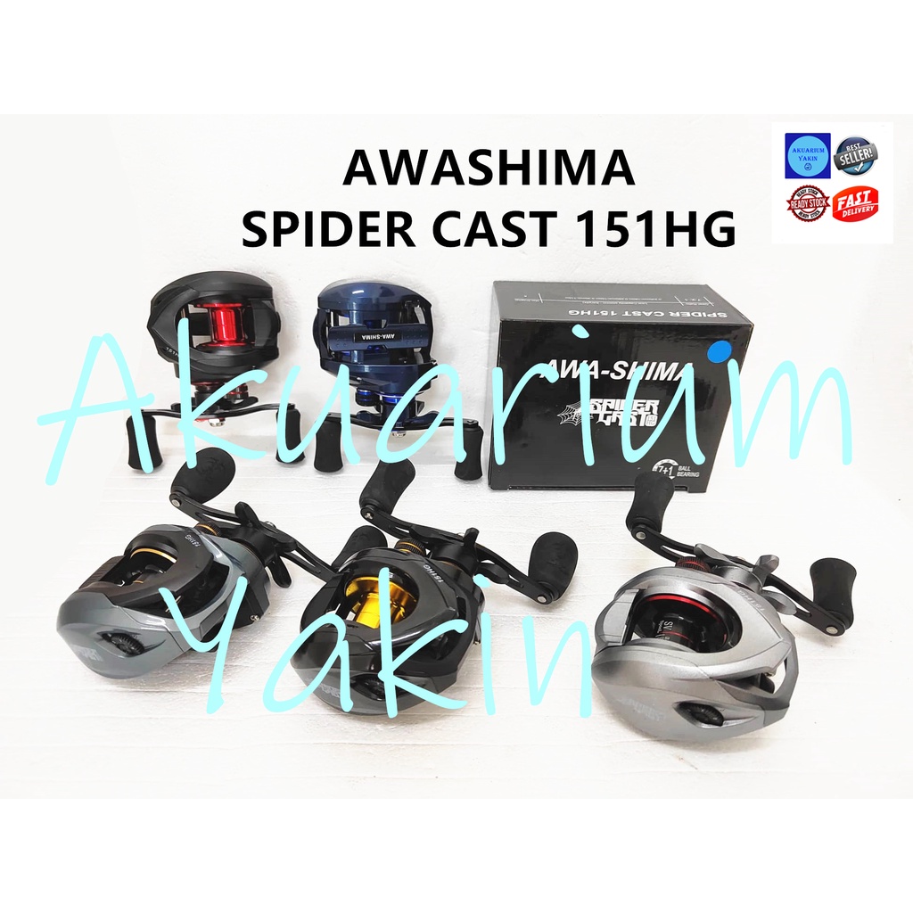 4077 AWASHIMA SPIDER CAST 151HG BC FISHING REEL