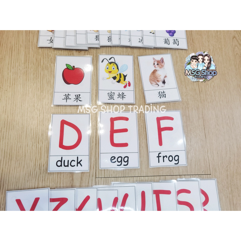 [MsgShop] Flash Card Alphabet 英文+中文 | Shopee Malaysia