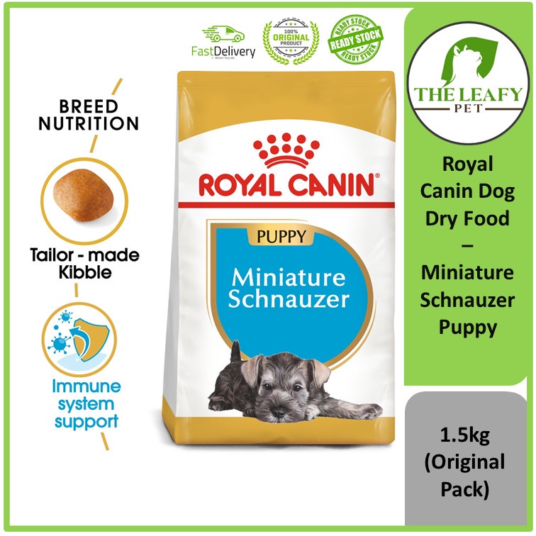 Royal Canin Miniature Schnauzer Puppy Dog Dry Food 1.5kg Original