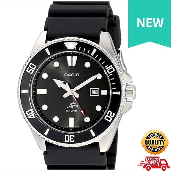 Casio Men s Black Analog Anti Reverse Bezel Watch Shopee Malaysia