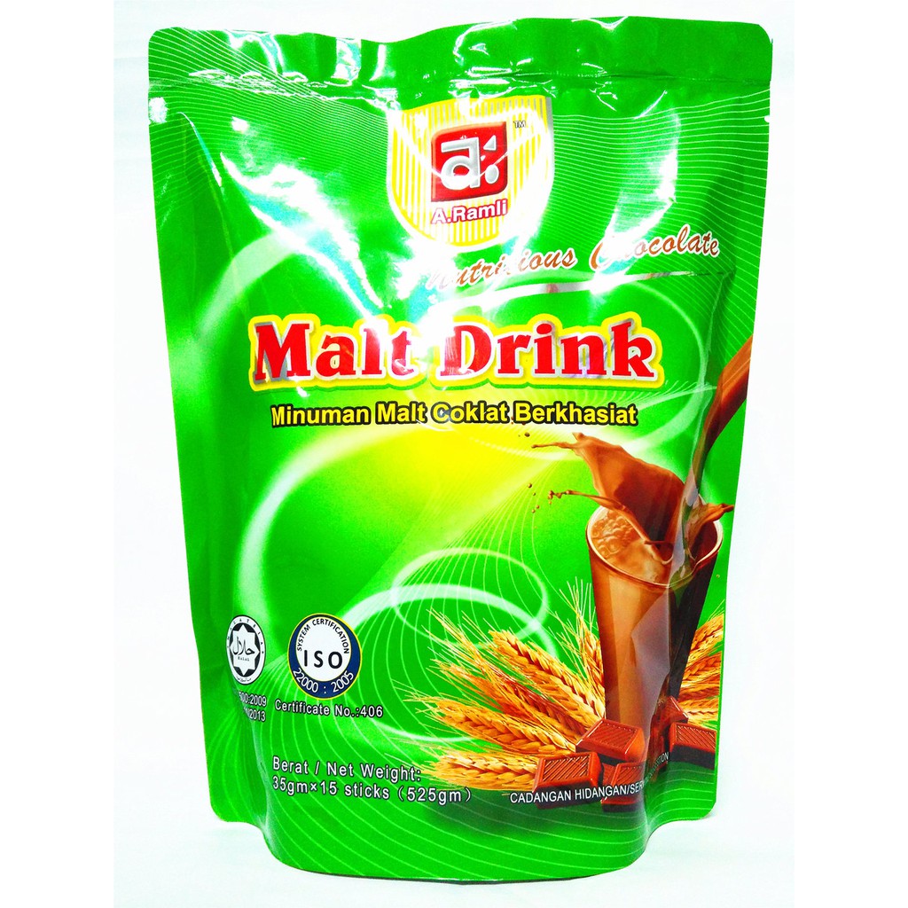 A.RAMLI HALAL Chocolate Malt Drinks / Minuman Malt Coklat 35 GM x 15