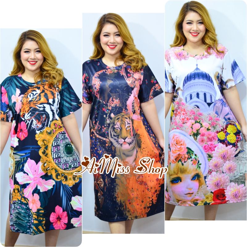 AiMiss Shop Scuba Fabric Dress Soft And Smooth Printed Pattern Plump ...