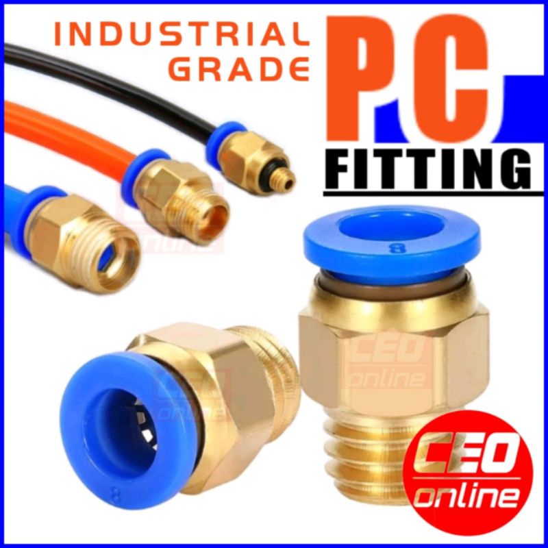 CEO 🇲🇾 PC Pneumatic Fitting 4mm 6mm 8mm 10mm M5 M6 Thread 1/8 1/4 3/8 1 ...