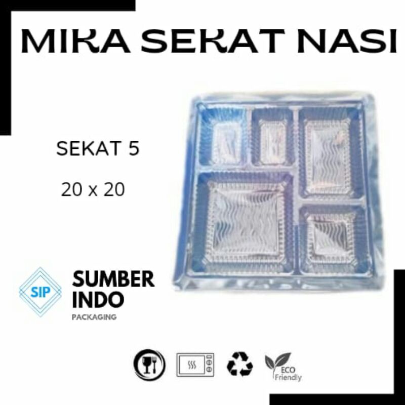 Mika rice divider 5 20x20cm contains 50 pcs shopee malaysia
