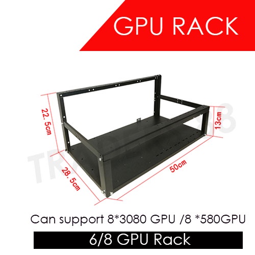 [READY STOCK]6/8 GPU Mining Rig Frame Rack GPU Card Case Miner ETH Rack ...