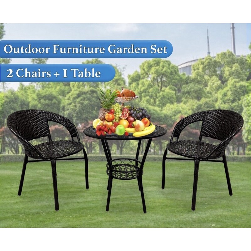 Garden Set with 1 Table + 2 Chair / Balcony Table / Balcony Chair / Outdoor set / Outdoor