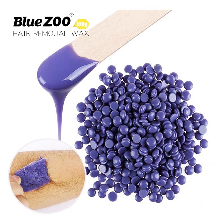 Blue Zoo Hard Wax Beans 100g No Strip Depilatory Hot Film Wax Hair