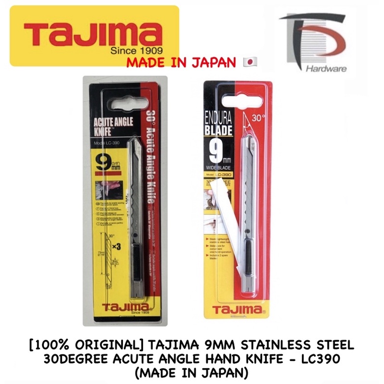 [100% ORIGINAL] TAJIMA 9MM STAINLESS STEEL 30DEGREE ACUTE ANGLE HAND ...