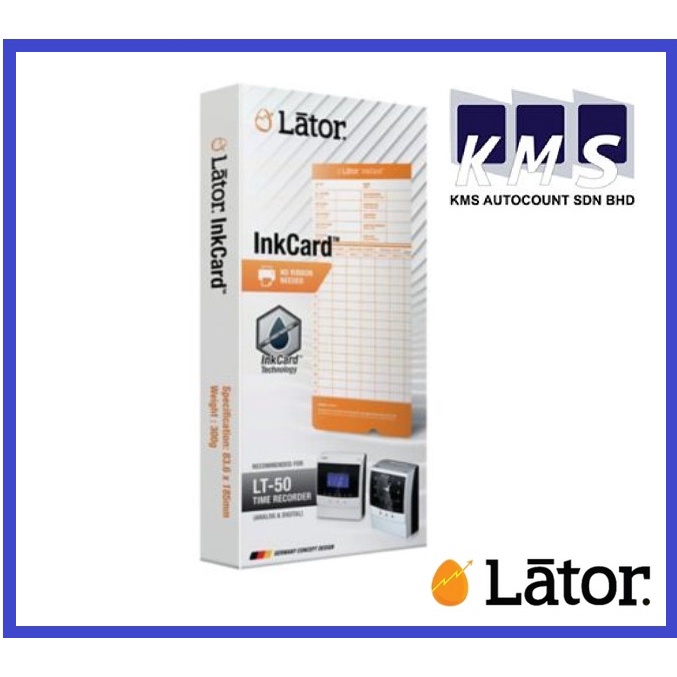 LATOR Ink Card ( for LT-50 Time Recorder ) 50pcs/pack | Shopee Malaysia
