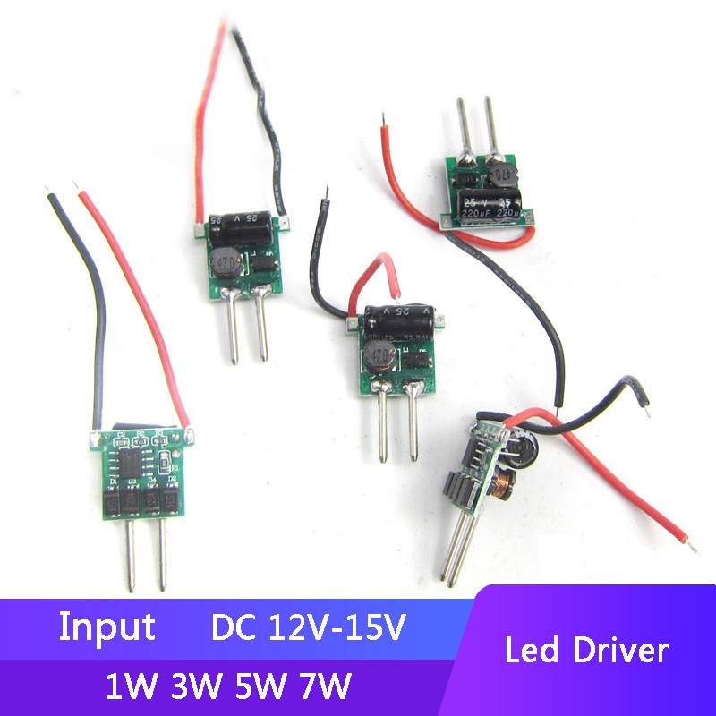 2pcs DC-DC Input 12V - 14V 2pins MR16 LED Driver Power Supply For 1W ...