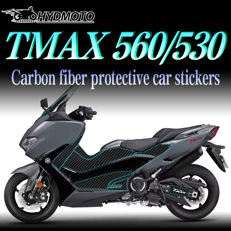 Labelbike 3D-Aufkleber Für Yamaha TMAX 530 (2012-2016) – Lenkerschutz, Handgefertigt In Italien, Harzbeschichtet & Kratzfest