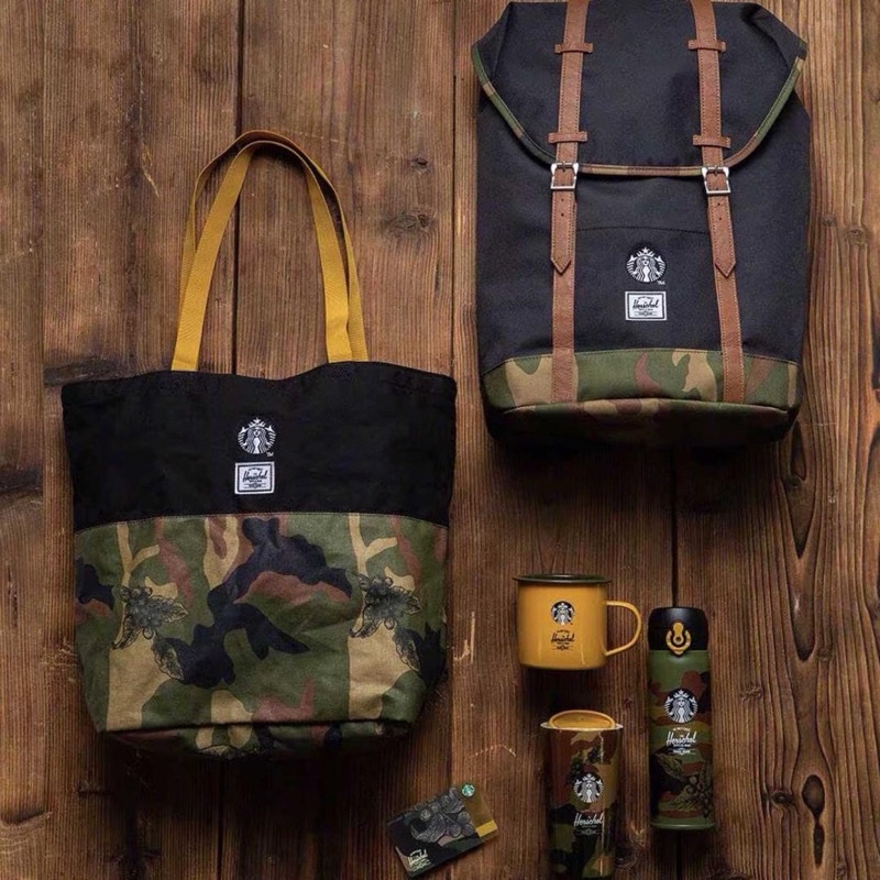Limited Release USA Starbucks x Herschel Canvas Tote Bag Shopee Malaysia