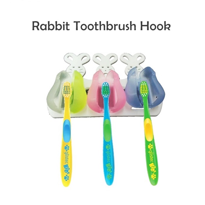 Rabbit Toothbrush Hook Suction Toothbrush Holder Wall Mounted Hooks ...