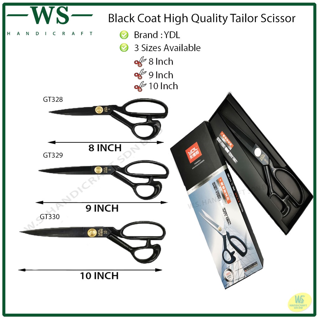 Black Coat Tailor Scissor Stainless Steel (YDL) 8