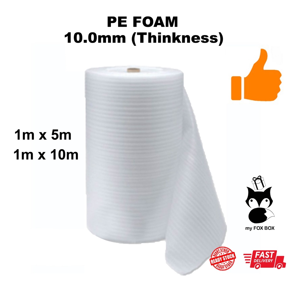 MYFAVORPACKAGING PE Foam 10mm x 1M x 5M Roll PE FOAM POLYETHYLENE ROLL ...