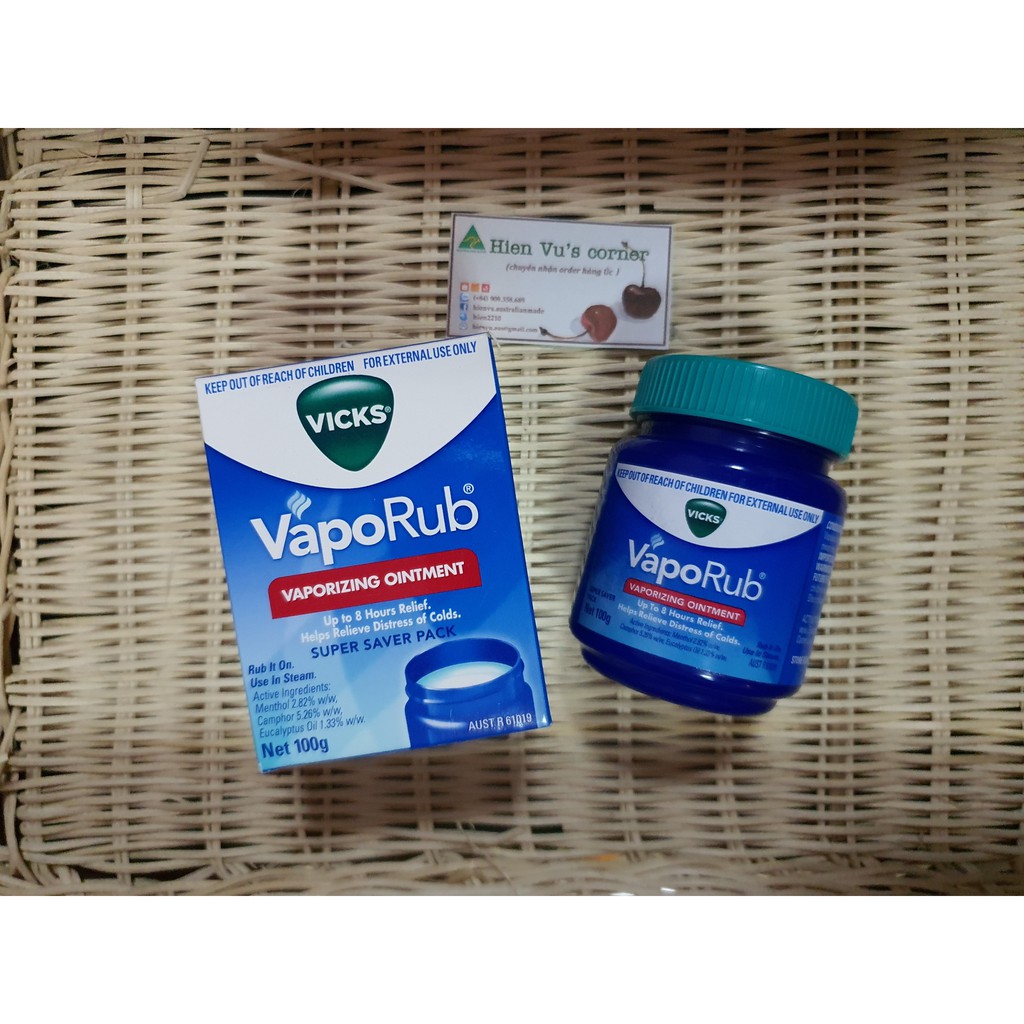Balm is Vicks VapoRub Ointment Decongestant Chest Rub 100g Australia (relieve pain / cold