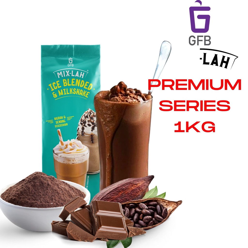 Gfb Mix Lah Serbuk Ice Blended Belgian Chocolate 1kg Halal New Flavor Shopee Malaysia 3629