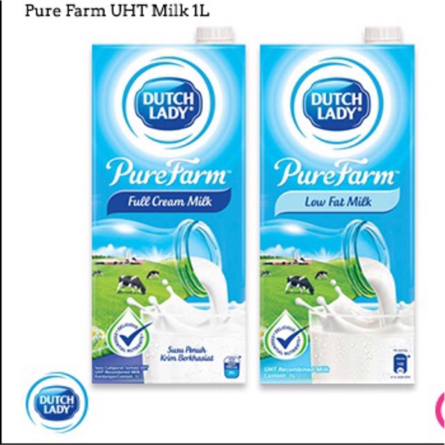 【1 L】DUTCH LADY Purefarm UHT Milk Shopee Malaysia