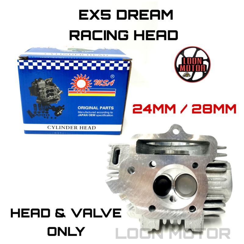 EX5 DREAM / W100 RACING HEAD 24MM/28MM - MSA RACING | Shopee Malaysia