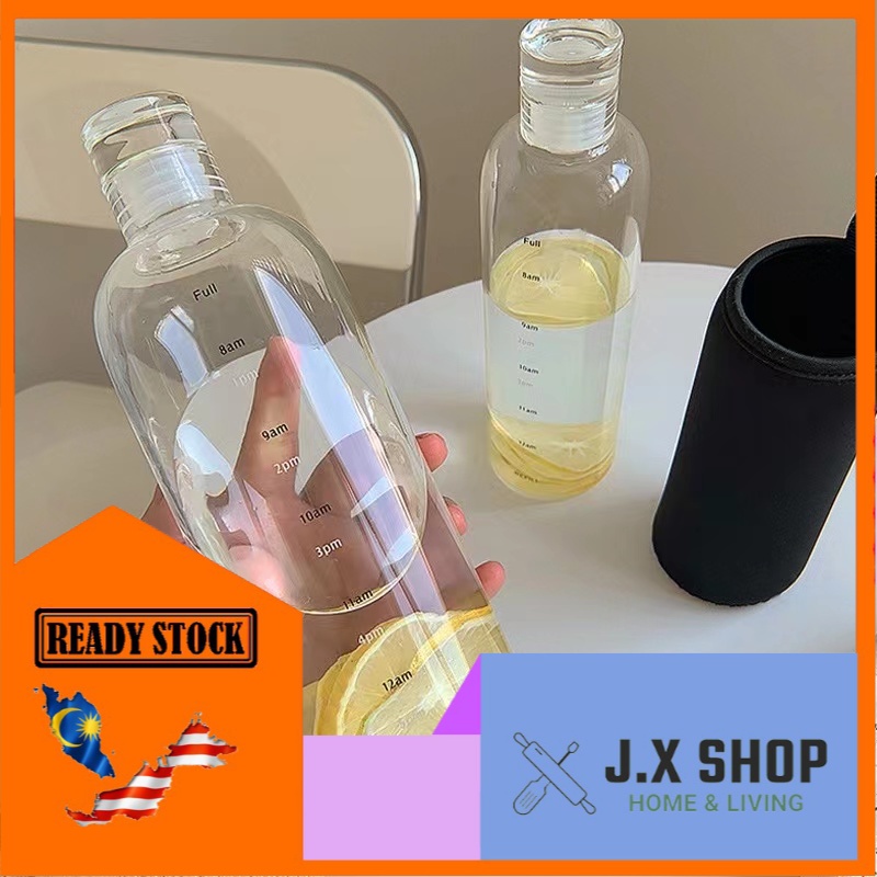 Lemon Juice Bottle Mugs 750ML Cup Thicken Transparent Glass Cold Coffee