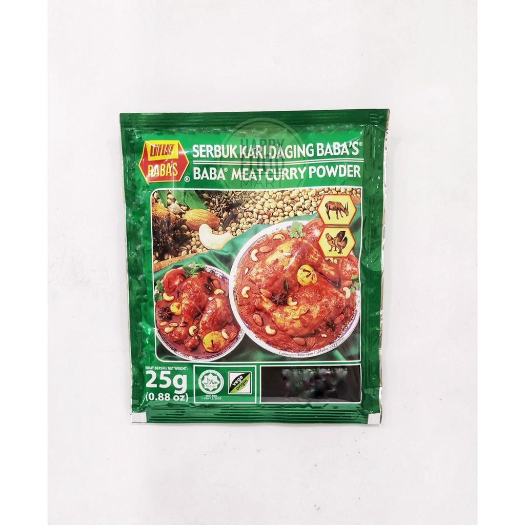[HALAL] 25 GRAM BABAS MEAT CURRY POWDER/BABA'S MEAT CURRY POWDER/BABA