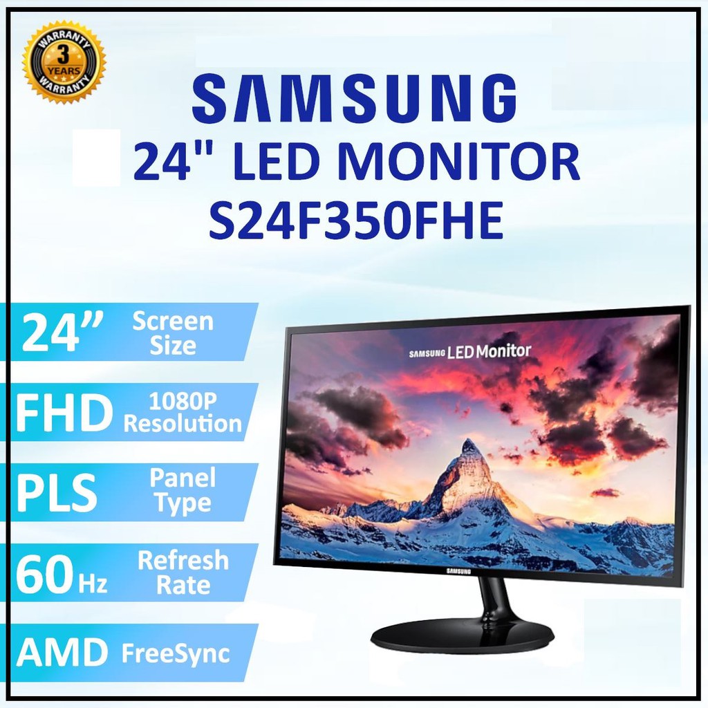 SAMSUNG S24F350FHE 24 FULL HD LED MONITOR WITH SUPER SLIM DESIGN