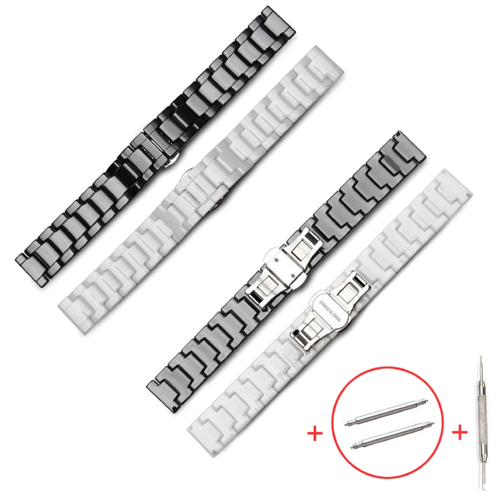 Ceramic Watch Band 14mm 16mm 20mm 22mm Ceramic Strap Link Bracelet