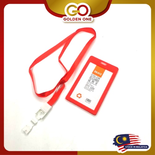 Employee Work Badge ID Card Holder Vertical Holders With Lanyard 069V ...