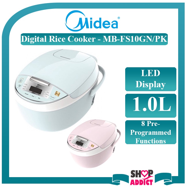 Midea Digital Rice Cooker MB-FS10-GN/MB-FS10-PK (1.0L) | Shopee Malaysia