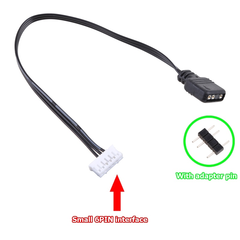 KOK for Coolmoon Fan Controller 5V 3 Pin to 6pin 4Pin Transfer Adapter ...