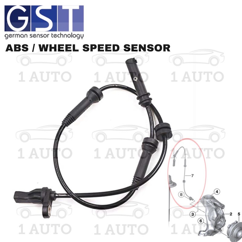GST GERMANY FRONT ABS WHEEL SPEED SENSOR 1pc BMW F20 F22 F30 F32 F34 ...