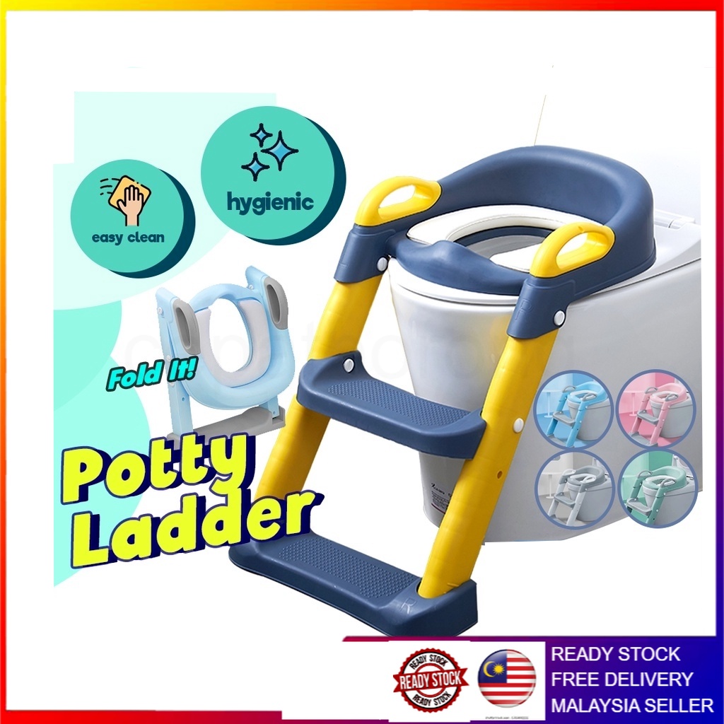 Kids Training Toilet Bowl Potty Ladder Training Seat with Adjustable ...