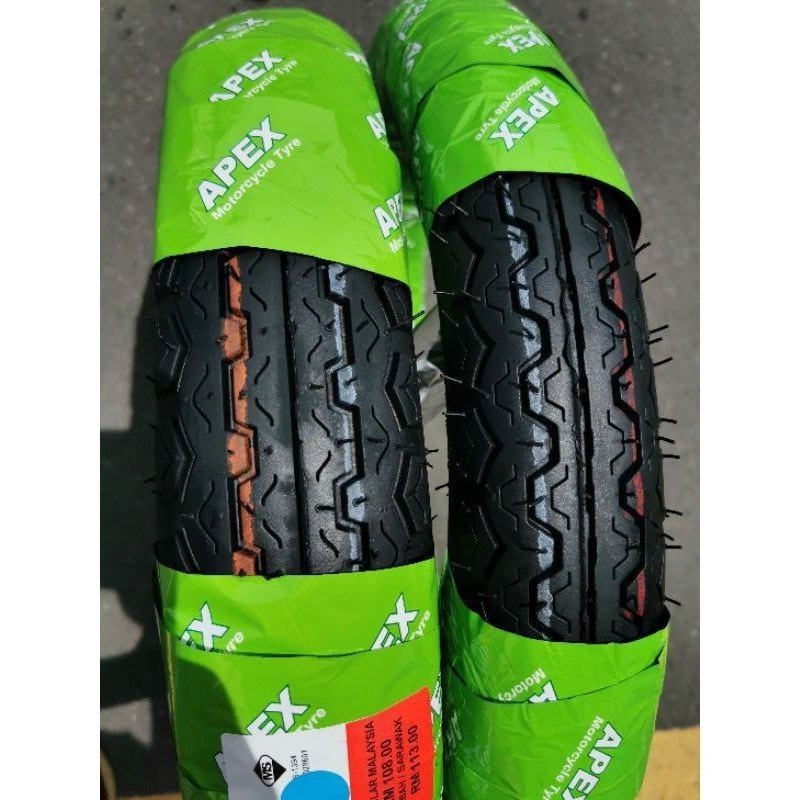 Apex Tayar 17 Tyre Tubeless 70/9017 80/9017 Cutting TT100 TT Made In Malaysia Shopee Malaysia