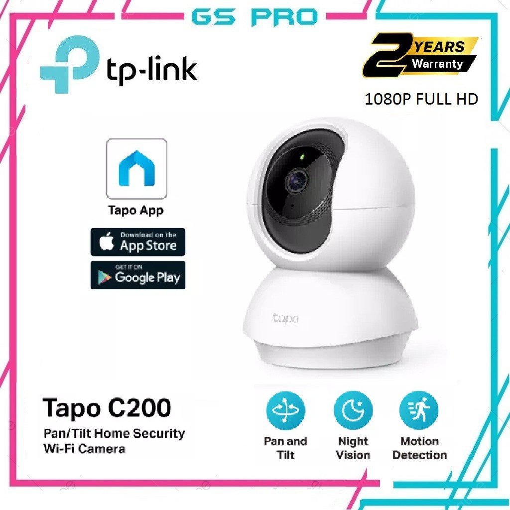 [GSPRO] TP-LINK Tapo C100 / C200 1080P Full HD Pan / Tilt Wireless WiFi ...