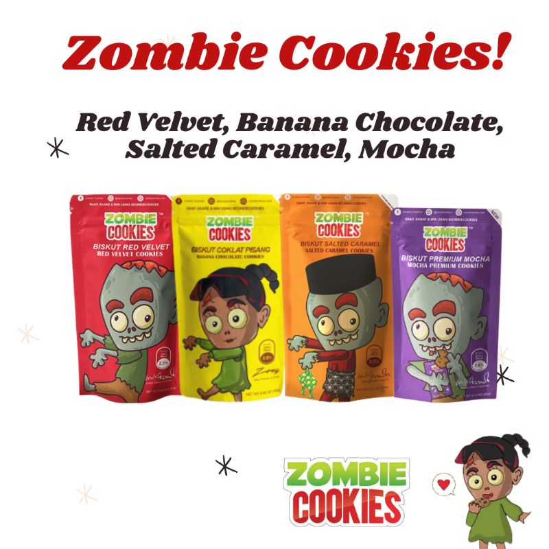 Zombie Cookies - Raya Box / Banana Chocolate/Salted Caramel/Mocha/Red ...