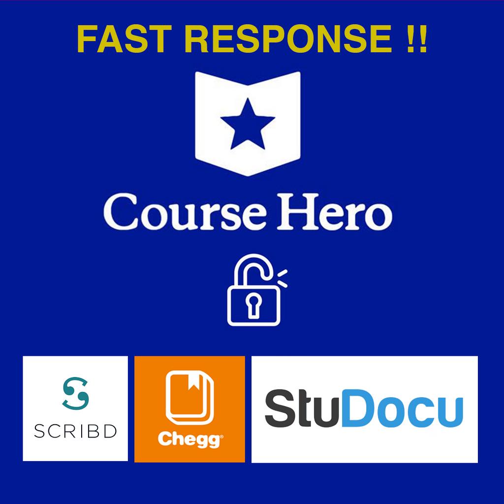  FAST RESPONSE Course Hero Unlock Documents Also Scribd Studocu 