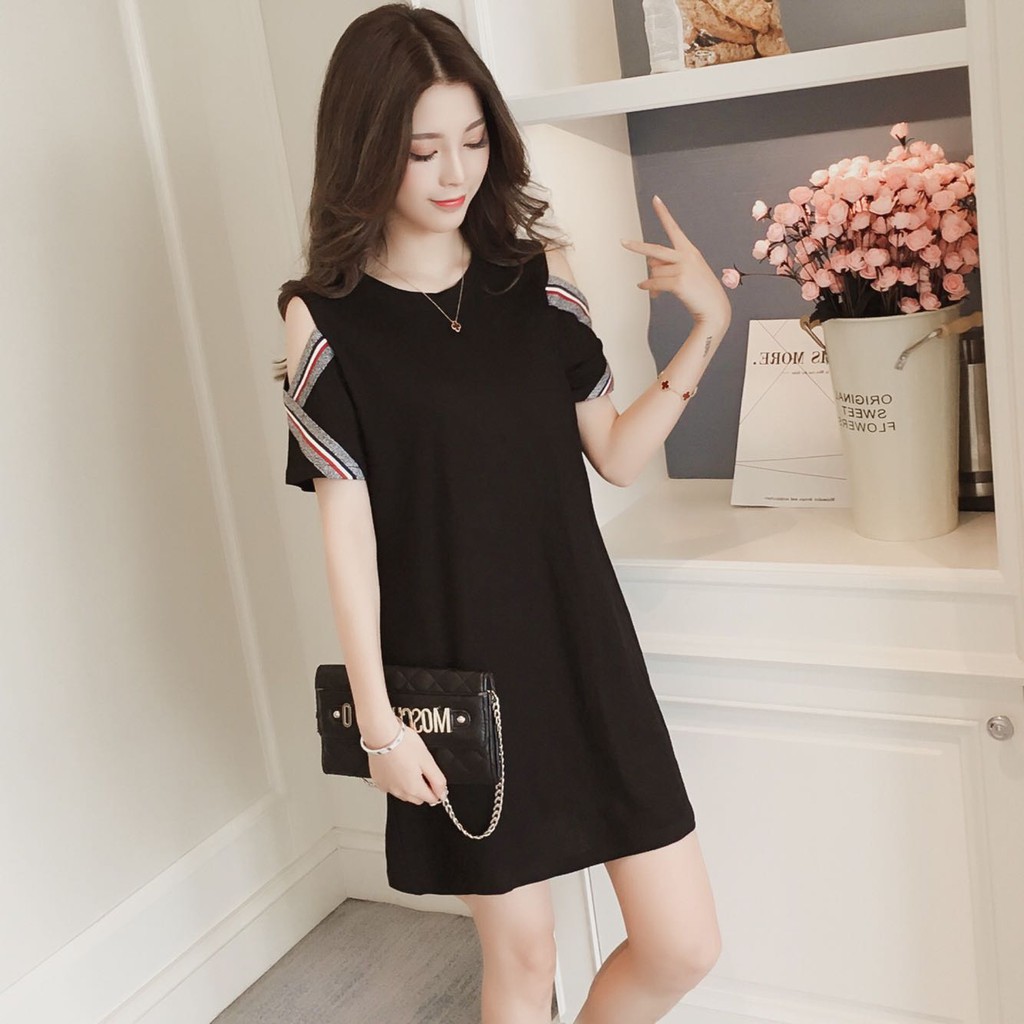 Women Dress women s off the shoulder Dress Baju dress Perempuan