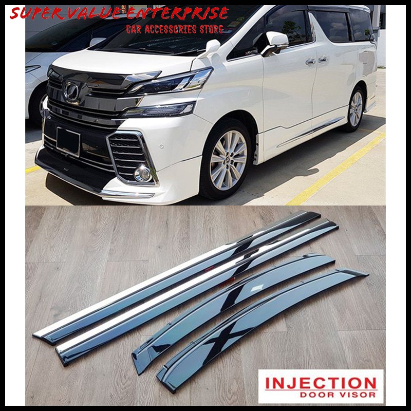 TOYOTA VELLFIRE 15Y-ABOVE INJECTION DOOR VISOR WITH STAINLESS STEEL ...