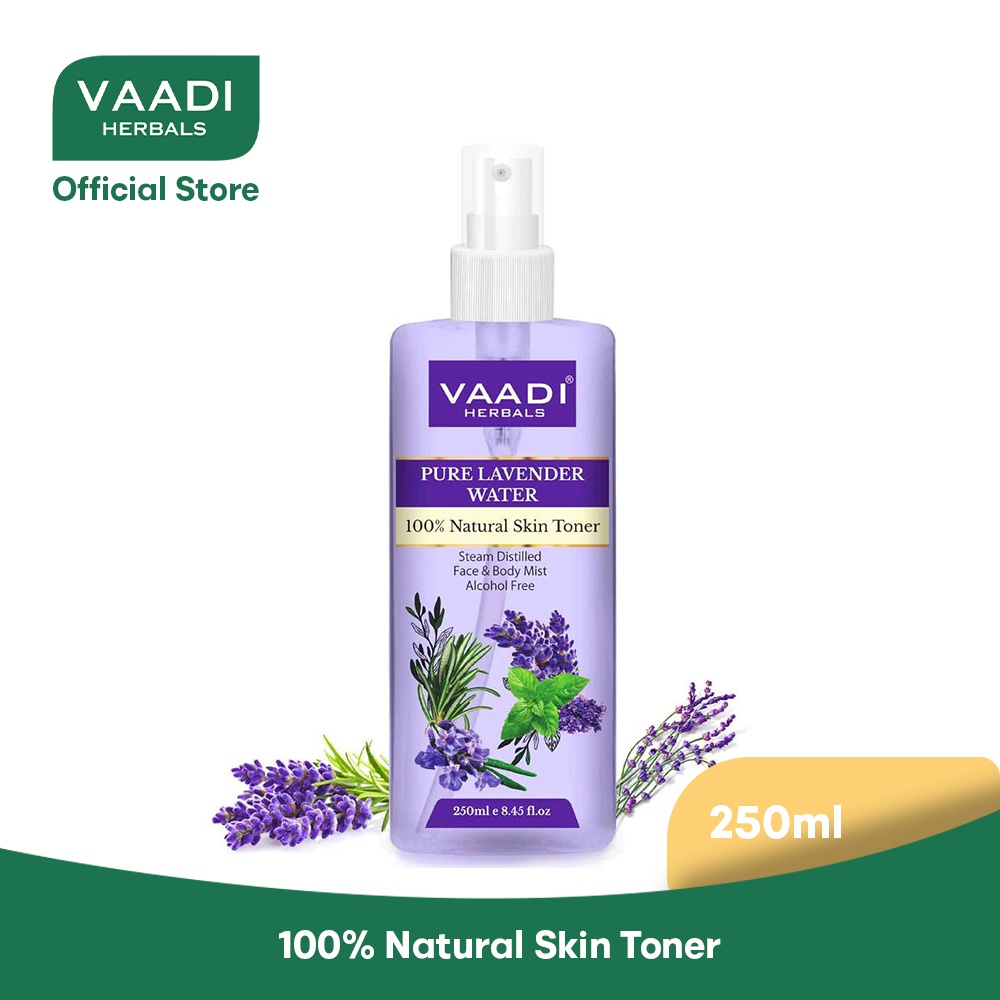 VAADI Lavender Water 100 Natural & Pure Skin Toner (250ml) Shopee