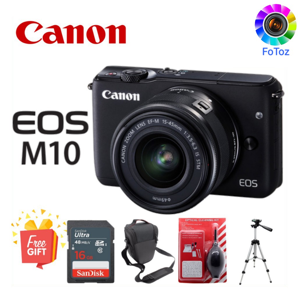 Canon EOS M10 Mirrorless Digital Camera with 1545mm Lens (Display set