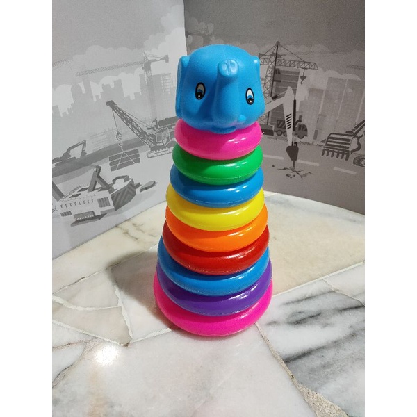 🌈 Rainbow Stacker Building Classic Educational Toys For Kids 🌈 | Shopee ...