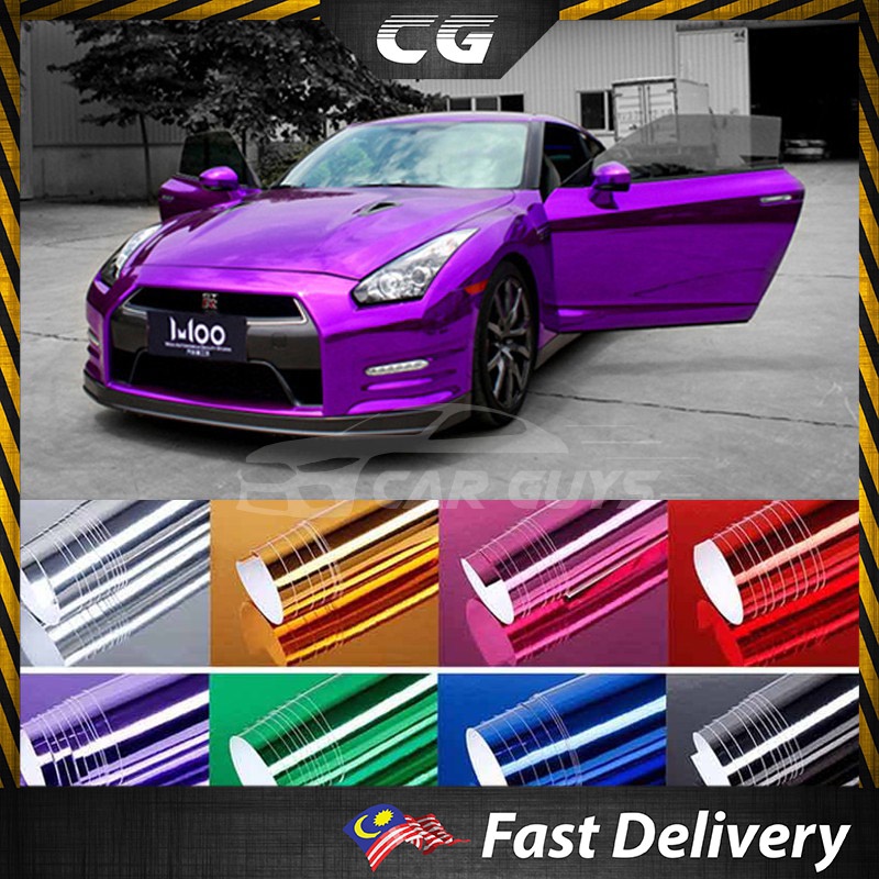 CarGuys Mirror Wrap Film High Glossy Car Plating Adhesive Sticker Decal ...