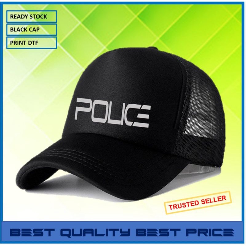 TOPI CAP POLICE 007 MEN AND WOMEN TRUCKER CAP/HAT. | Shopee Malaysia