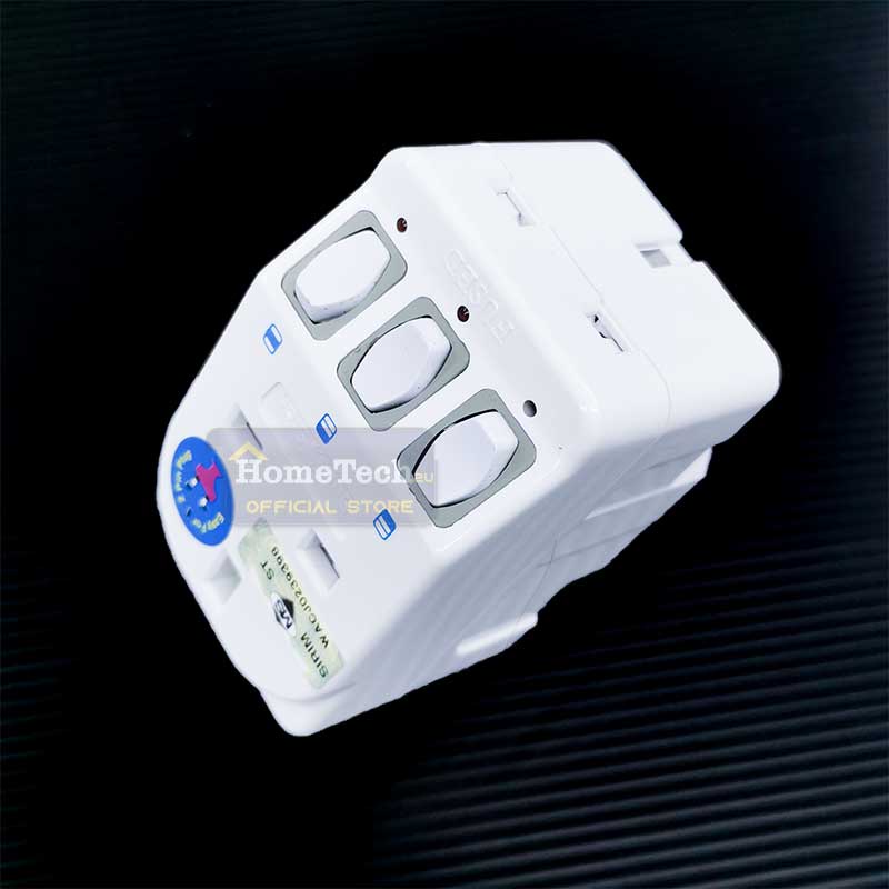 3 Way Adapter with Switch Socket Extantion Adaptor Extension Plug ...