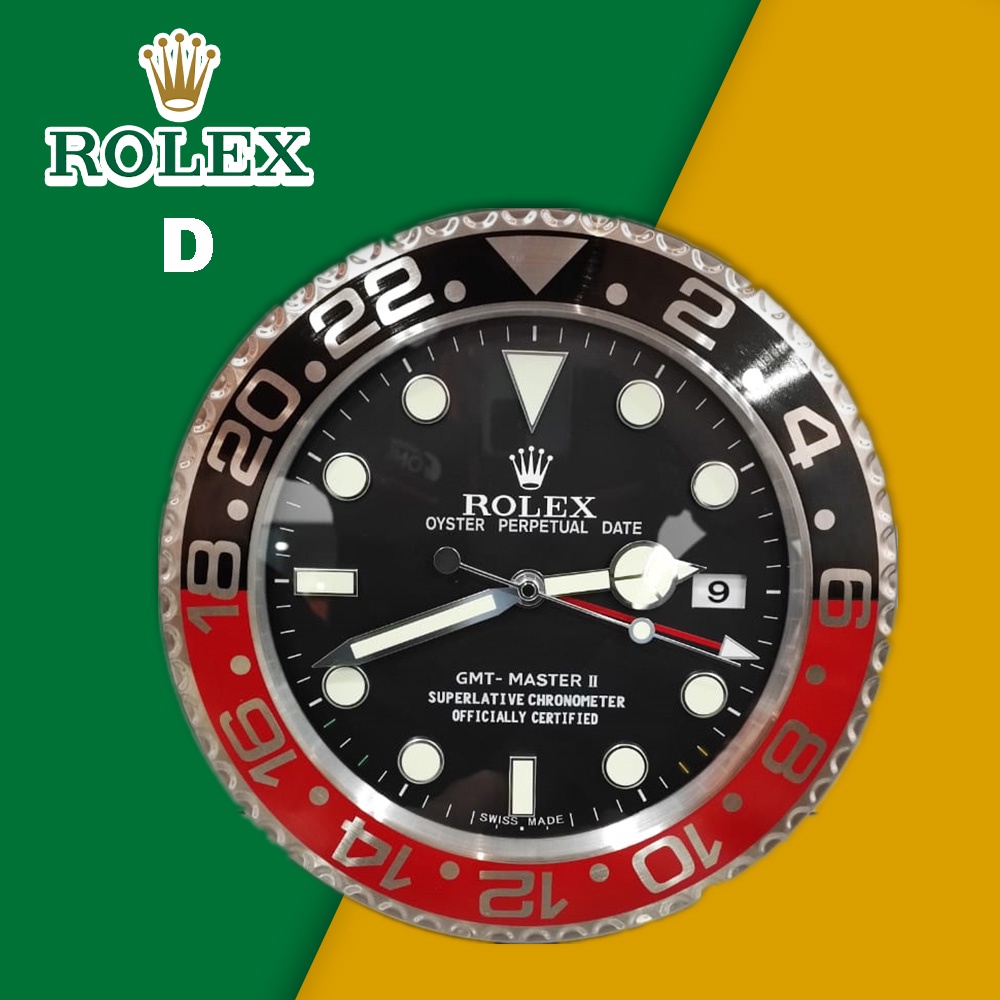 ROLEX Stainless Steel Wall Clock Living Room / GMTMaster / Jam Dinding
