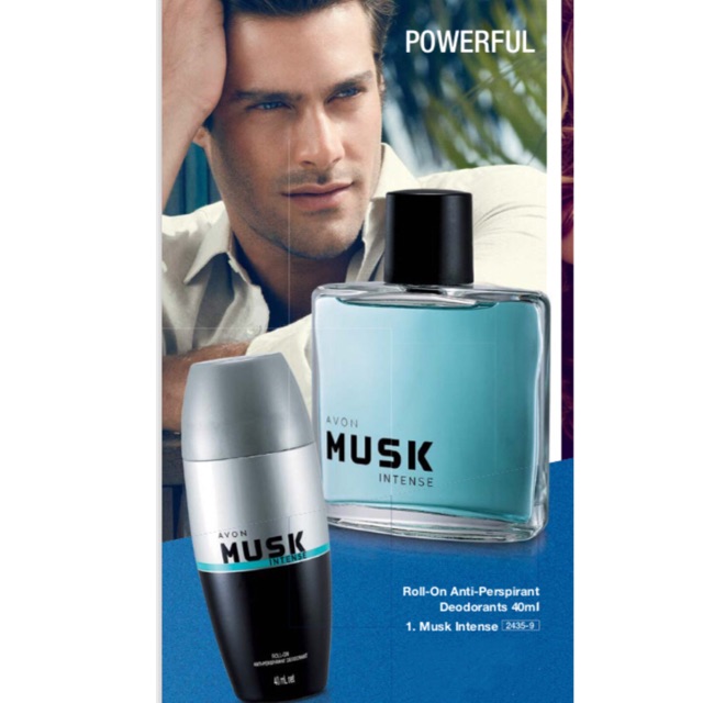 Avon Musk Intense Spray 75ml + Roll On 40ml | Shopee Malaysia