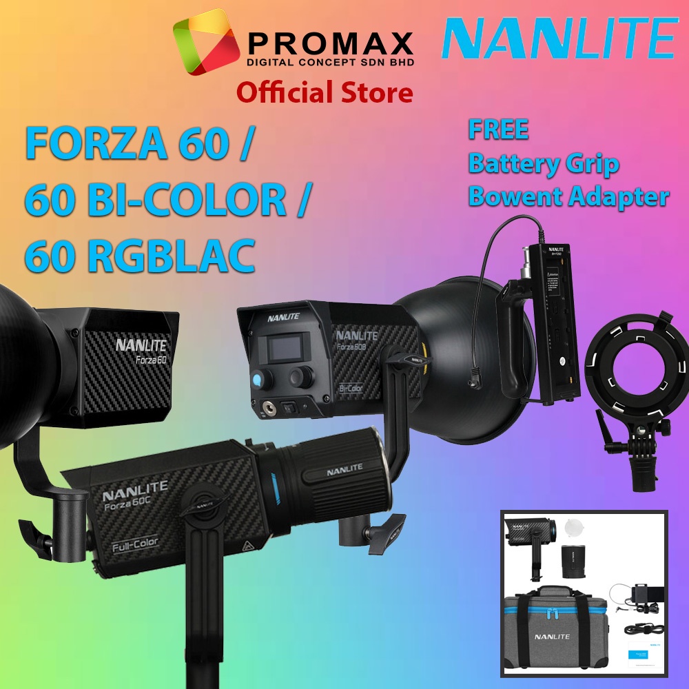 NanLite Forza 60 / Forza 60B BI-Color / Forza 60C LED Studio Light ...