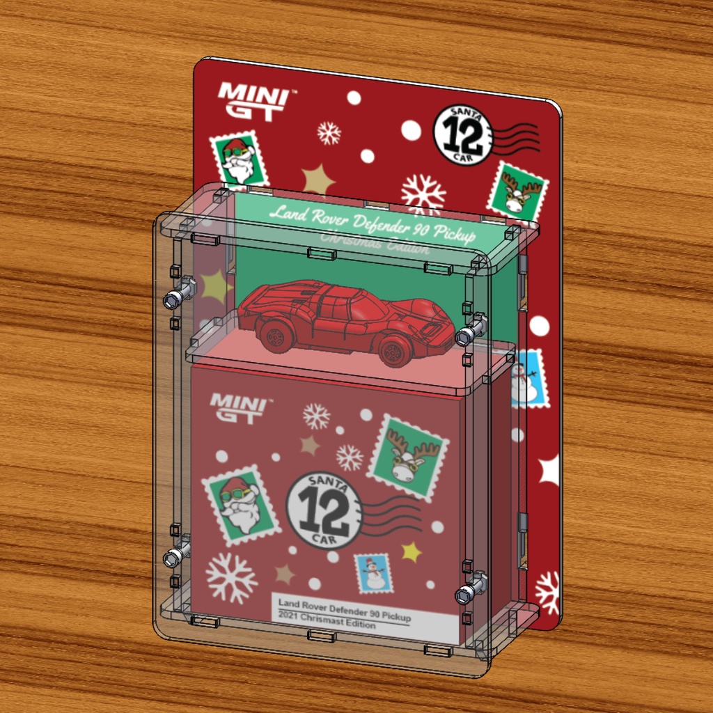 Minigt Acrylic DISPLAY Rack LAND ROVER DEFENDER 90 PICKUP SANTA 2021 ...