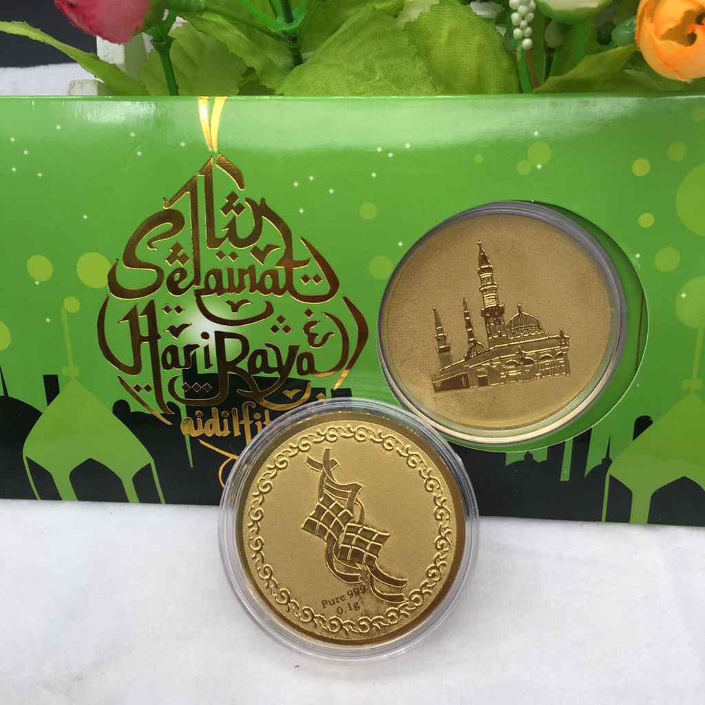 Malaysia Muslim Kaizhai Holiday Lily Blue Bag/Gold Coin/Gold Banknote ...