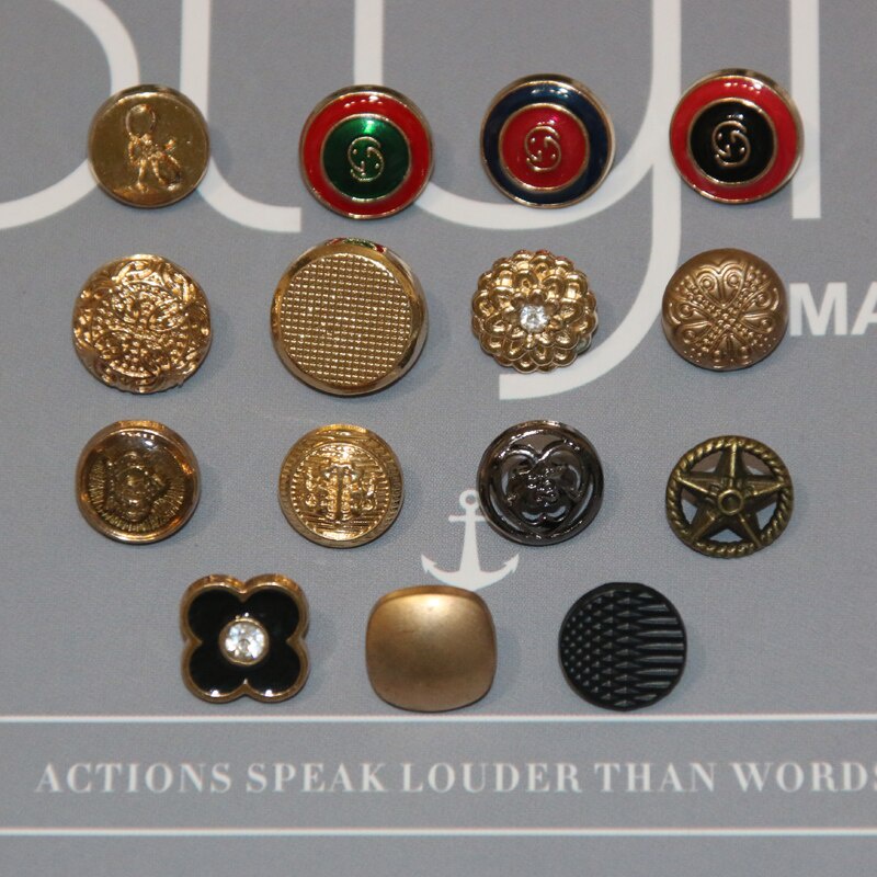 Set of 10 metal jacket buttons | Shopee Malaysia